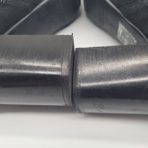 Aquatalia Women's SZ 7 Darianna Black Suede Chunky Heeled Boots Booties #410259 - Picture 6 of 12